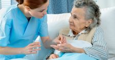 Nursing helping with medication